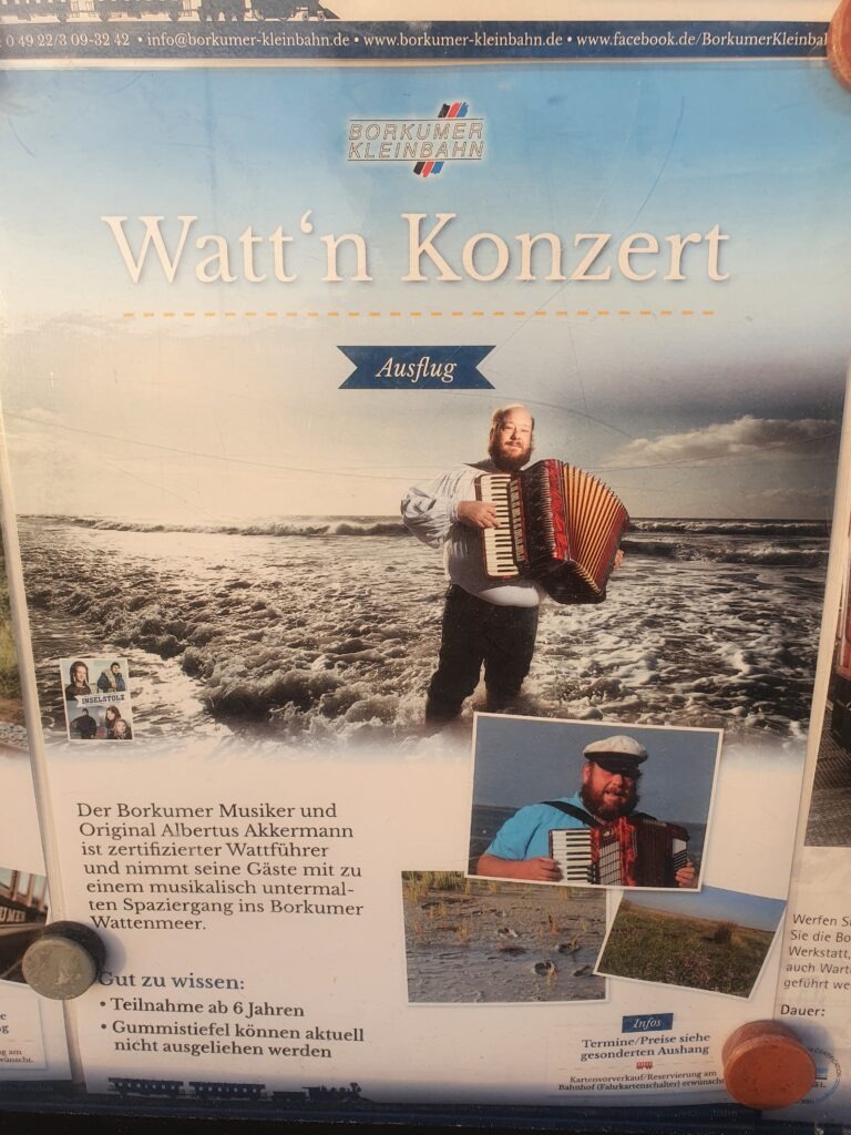 Wattwanderung mit Konzert auf Borkum