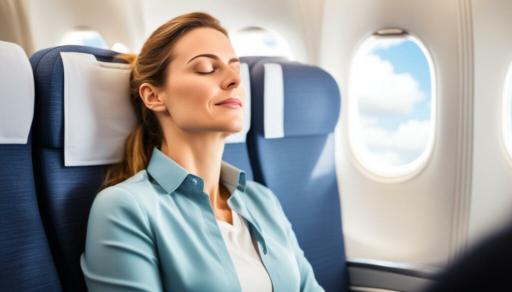 Entspannung durch Atemübungen im Flugzeug