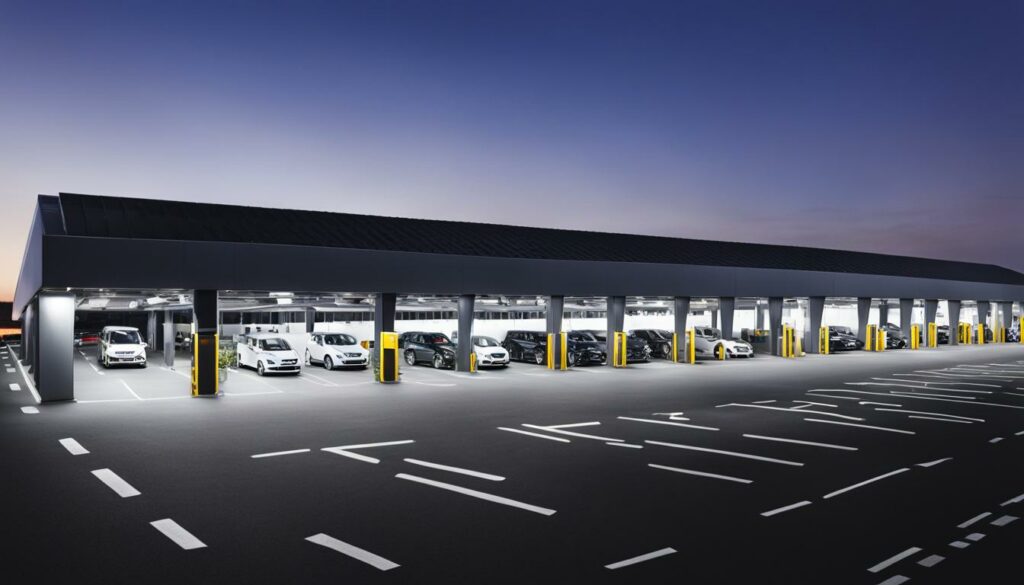 Überdachte Parkplätze Flughafen Paderborn/Lippstadt