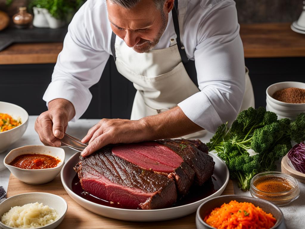 Zubereitung des Sauerbraten Rezepts